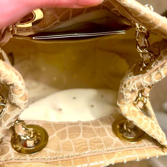 NWT Vintage Kate Spade Devote Lissy Bag with Leather Chain Strap in Sable Cream - Picture 11 of 11